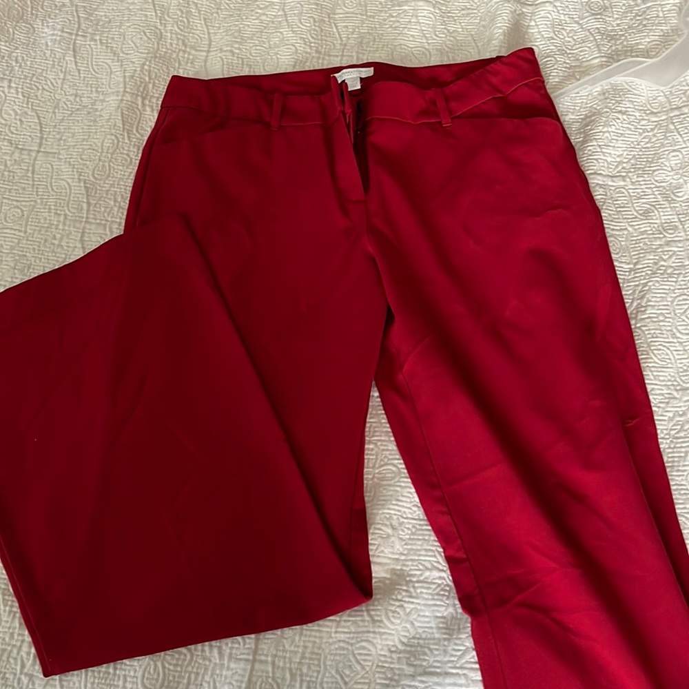 Red Wide Leg Trouser